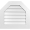 Ekena Millwork Octagonal Top Surface Mount PVC Gable Vent w/ 3-1/2"W x 1"P Standard Frame, 26"W x 24"H GVPOT26X2401SN - alternate 1